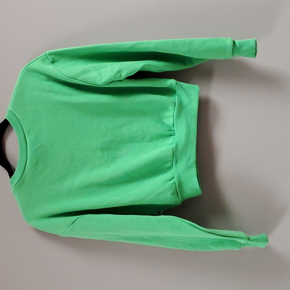 Woman's Sweatshirt Vibrant Green - Picture 4 of 6